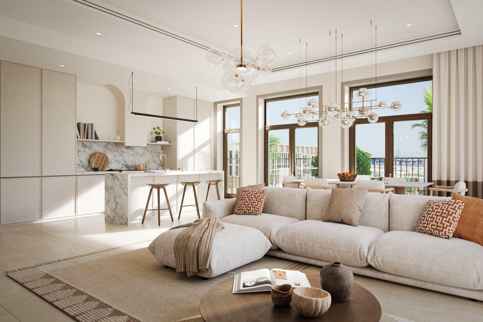 Wide-angle exterior of Nawayef Park Views Hudayriyat Island Abu Dhabi